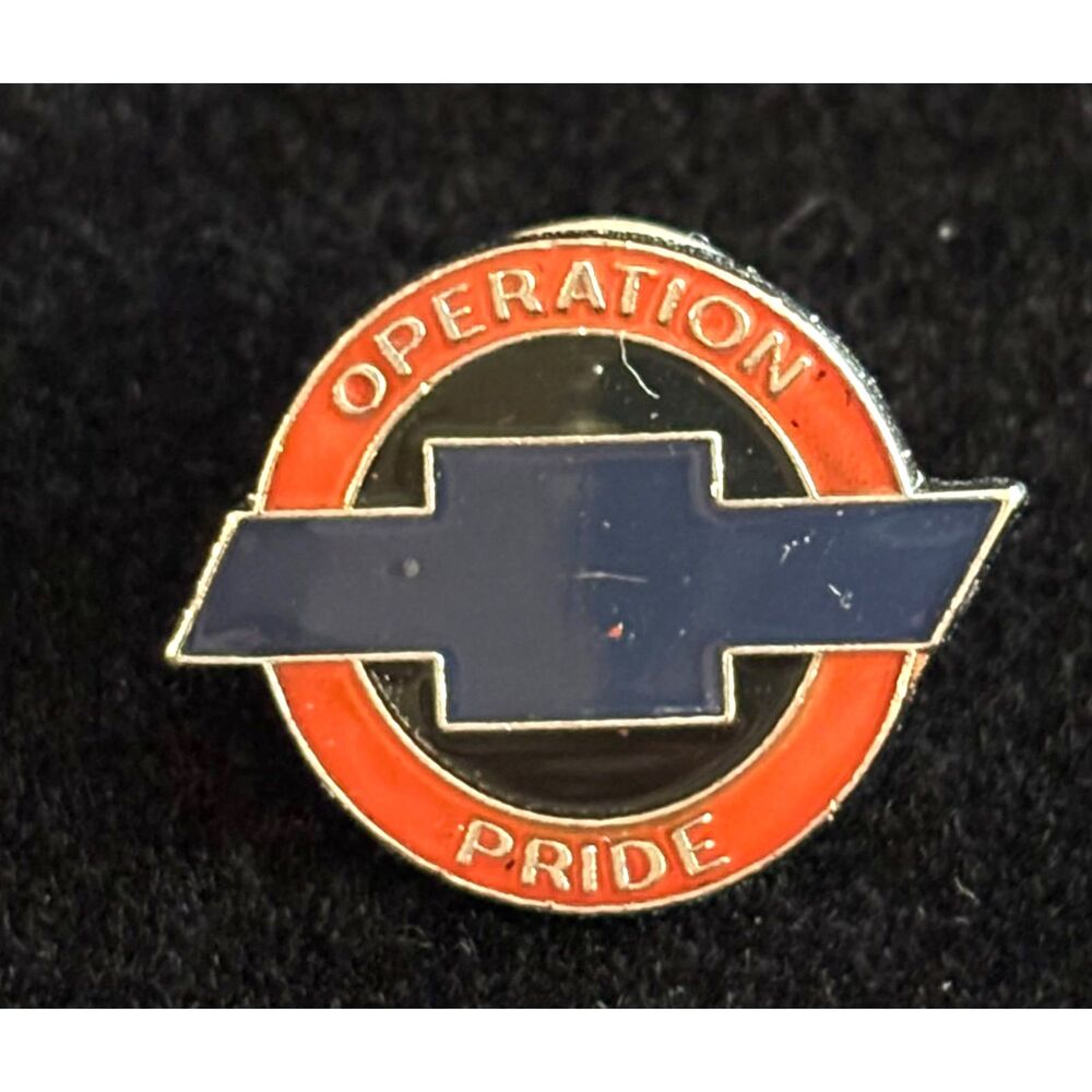 Vintage Chevrolet Operation Pride Lapel Pin Chevy Bowtie GM Dealership Program